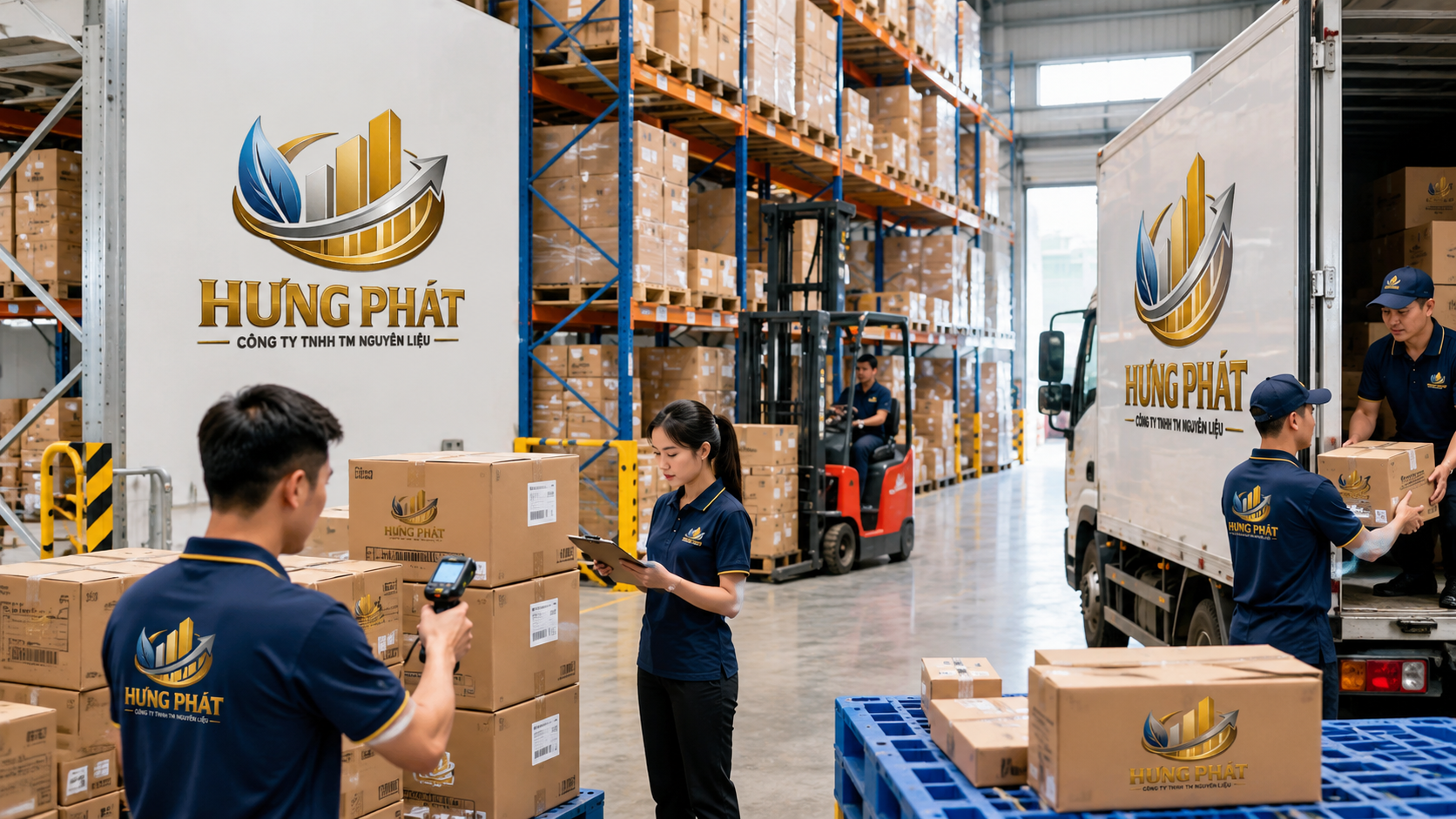 Kho hàng và khu vực lưu trữ phục vụ giao nhận