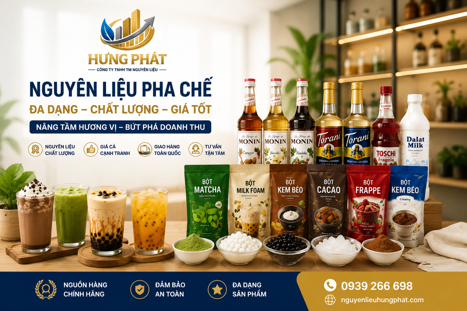 Ảnh minh họa danh mục Nguyên liệu pha chế